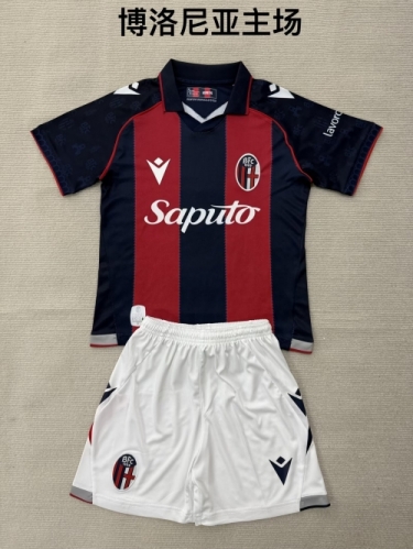 Kids 2026/27 Bologna FC 1909 Home Black & Red Youth/Kids Soccer Uniform-1040/208