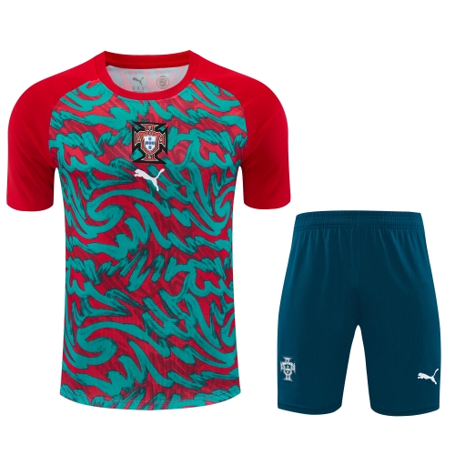 2026/27 Portugal Red & Green Thailand Soccer Training Jerseys Uniform-418