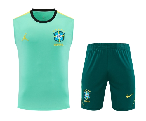 2026/27 Brazil Green Thailand Soccer Training Vest Set-418