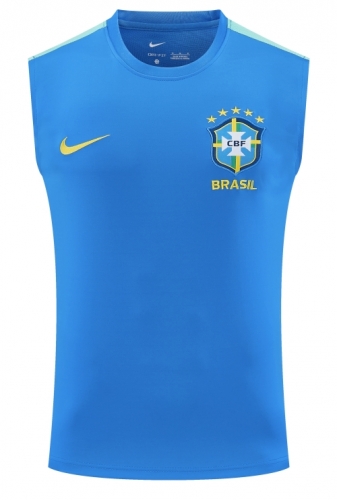 2026/27 Brazil Blue Thailand Soccer Training Vest -418