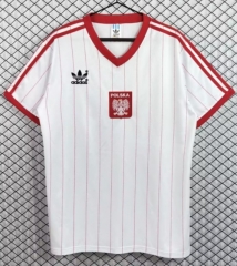 1982/84 Retro Version Poland Home White Thailand Soccer Jersey-503