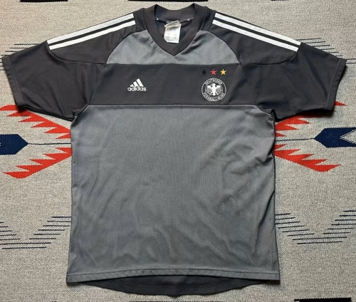 2002 Retro Version Germany Away Gray Thailand Soccer Jersey AAA-1041