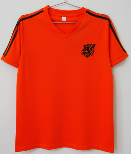 1974 Retro Version Netherlands Home Orange Thailand Soccer Jersey AAA-66