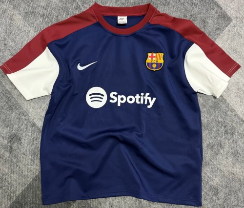 2026/27 Barcelona Royal Blue Thickened Casual T-Shirts-47