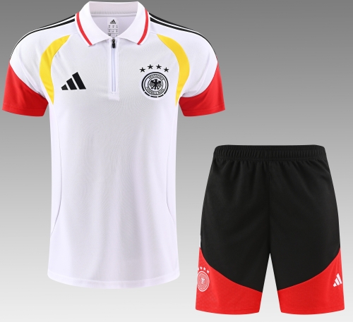 2026/27 Germany White Shorts-Sleeve Soccer Tracksuit Uniform-418