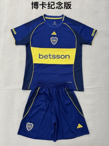 Kids 2026/27 Commemorative Version BOCA Juniors Royal Blue Kids/Youth Soccer Uniform-208