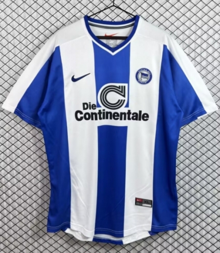 99/00 Retro Version Hertha BSC Home Blue & White Thailand Soccer Jersey AAA-503