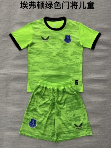Kids 2026/27 Everton Goalkeeper Green Kids/Youth Soccer Uniform-208