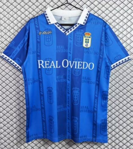 97/98 Retro Version Real Oviedo Home Blue Thailand Soccer Jersey AAA-503