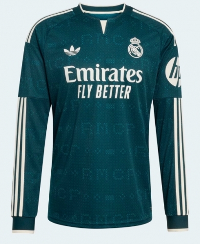 2026/27 Real Madrid Away Green LS Thailand Soccer Jersey AAA-410