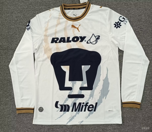 2026/27 Pumas UNAM Away White LS Thailand Soccer Jersey AAA-2125