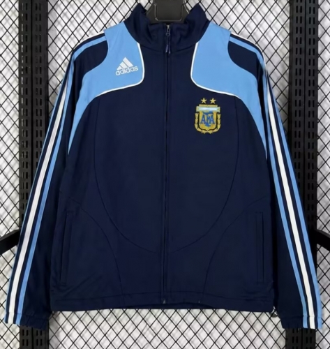 2026/27 Retro Argentina Royal Blue Windbreaker Hoodies Top-C1