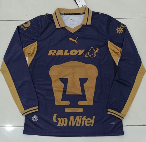 2026/27 Pumas UNAM Away Royal Blue LS Thailand Soccer Jersey AAA-2125