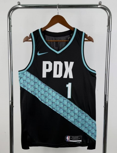 2026 Season City Version NBA Portland Trail Blazers Black #1 Jersey-311