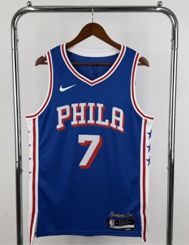 NBA Philadelphia 76ers Blue #7 Jersey-311