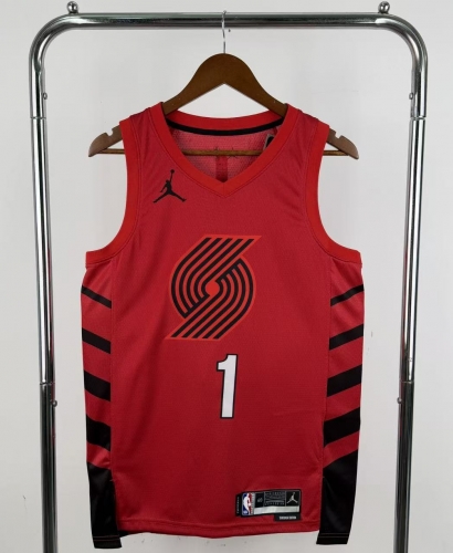 2023 Season Feiren Limited Version NBA Portland Trail Blazers Red #1 Jersey-311