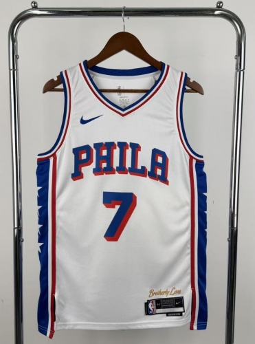 NBA Philadelphia 76ers White #7 Jersey-311