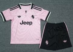 Kids 2026/27 Juventus FC Away Pink Kids/Youth Soccer Uniform-A