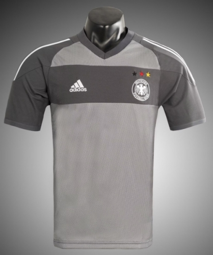 2002 Retro Version Germany Away Gray Thailand Soccer Jersey AAA-1041