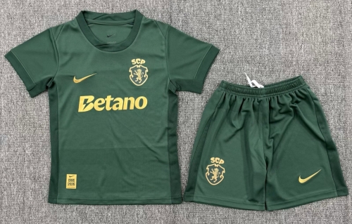 120th Kids 2026/27 Sporting Lisbon Green Kids/Youth Soccer Uniform-522
