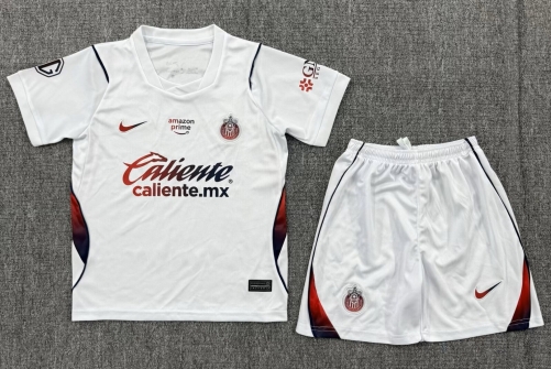 Kids 2026/27 Deportivo Guadalajara Away White Kids/Youth Soccer Uniform-522