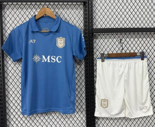 Kids 2026/27 Napoli Home Blue Kids/Youth Thailand Soccer Uniform-123/522