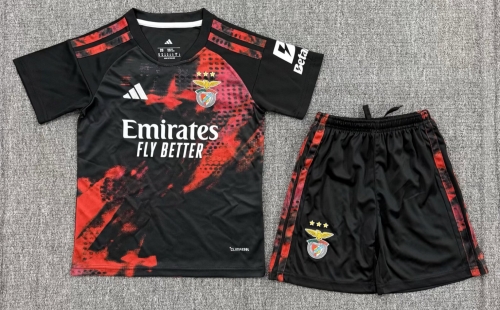 Kids 2026/27 Benfica 2nd Away Black & Red Kids/Youth Soccer Uniform-522
