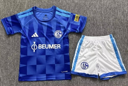 Kids 2026/27 Schalke 04 Home Blue Kids/Youth Soccer Uniform-JY