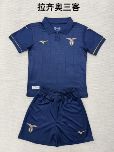 Kids 2026/27 Lazio 3nd Away Royal Blue Kids/Youth Soccer Uniform-208