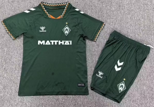 Kids 2026/27 SV Werder Bremen Away Green Kids/Youth Soccer Uniform-1040