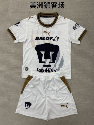 Kids 2026/27 Pumas UNAM Away White Kids/Youth Soccer Uniform-208/927