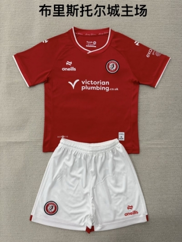Kids 2026/27 Bristol City FC Home Red Kids/Youth Soccer Uniform-208