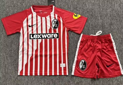 Kids 2026/27 SC Freiburg Home Red & White Kids/Youth Soccer Uniform-JY