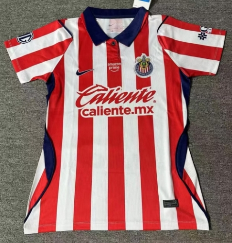 2026/27 Deportivo Guadalajara Home Red & White Women Soccer Jersey AAA-07/311