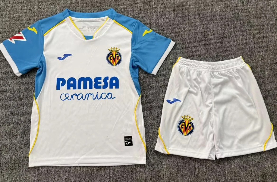 Kids 2026/27 Villarreal CF Away White Kids/Youth Soccer Uniform-JY