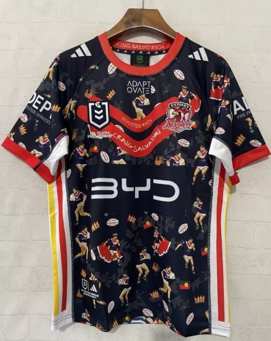 2026 Rooster Black Thailand Rugby Shirts-805