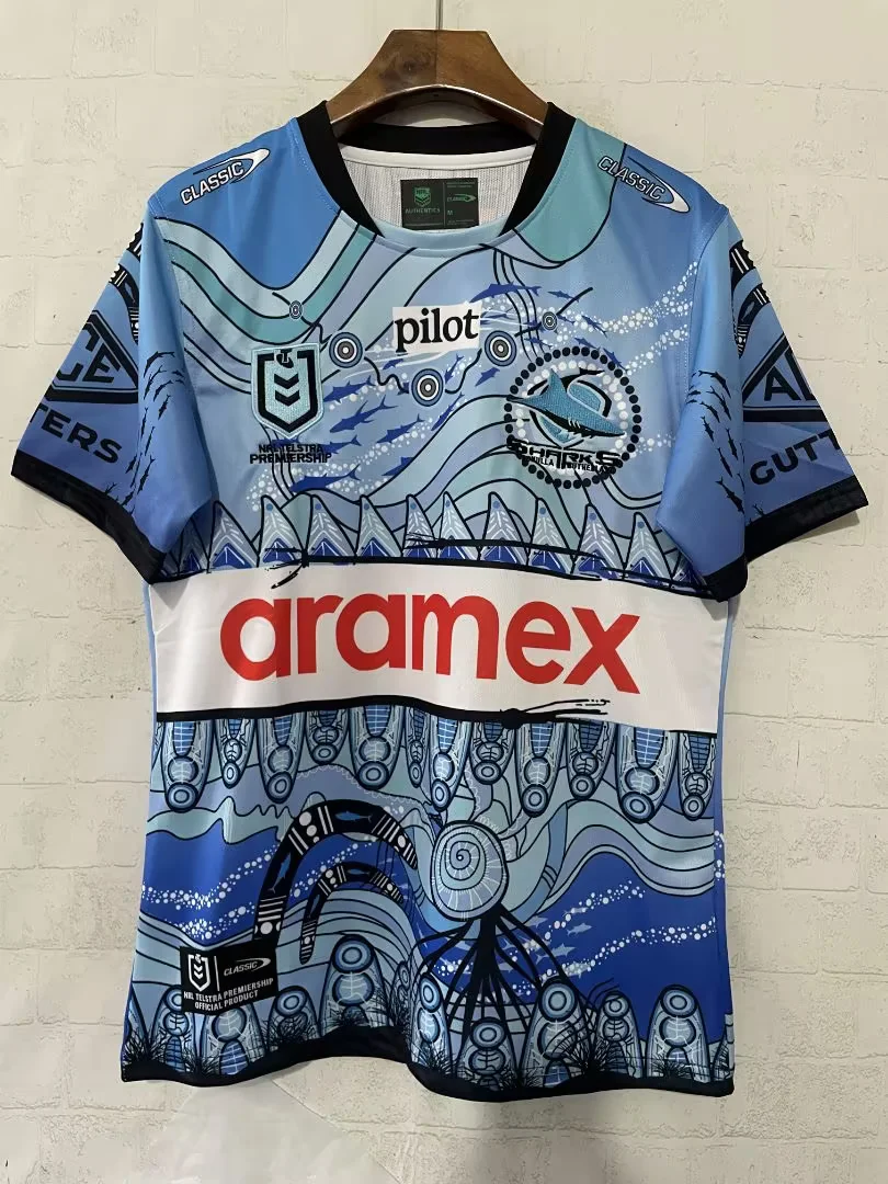 2026 Sharks Blue Thailand Rugby Shirts-805