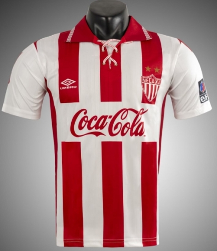 2 Star 95/96 Retro Version Club Necaxa Home Red & White Thailand Soccer Jersey AAA-1041