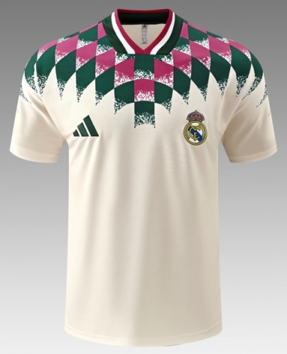 2026/27 Retro Real Madrid Rice Yellow Thailand Soccer Training Jerseys-418