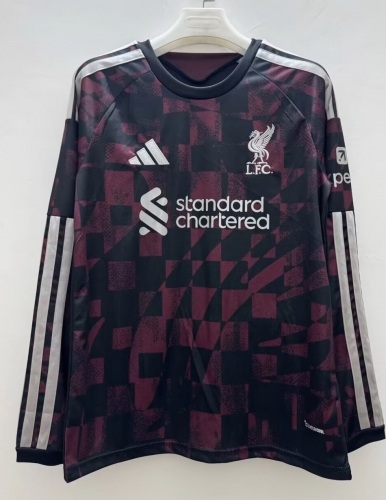 2026/27 Liverpool 2nd Away Black & Red LS Thailand Soccer Jersey AAA-410