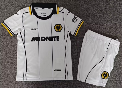 Kids 2026/27 Wolverhampton Wanderers Away White Kids/Youth Soccer Uniform-1040
