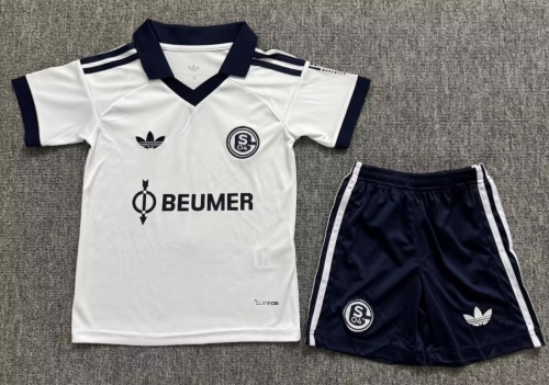 Kids 2026/27 Schalke 04 Away White Kids/Youth Soccer Uniform-JY