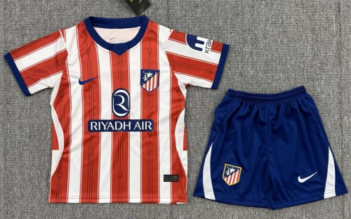 Kids 2026/27 Atletico Madrid Home Red and White Youth/Kids Soccer Uniform-JY/530/123