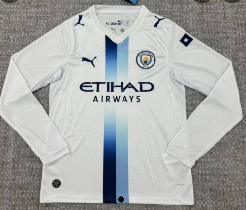 2026/27 Manchester City 2nd Away White LS Thailand Soccer Jersey AAA