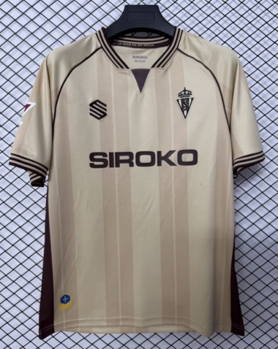 2026/27 Sporting de Gijón 2nd Away Yellow Thailand Soccer Jersey AAA-95