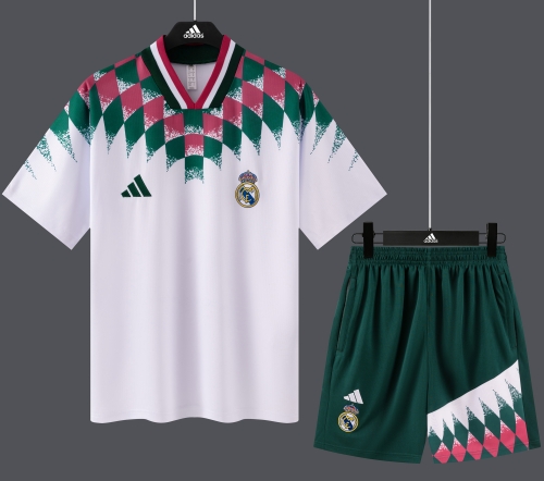 2026/27 Retro Real Madrid White Thailand Soccer Training Jerseys Uniform-418