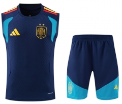 2026/27 Spain Royal Blue Thailand Soccer Training Vest Set-418