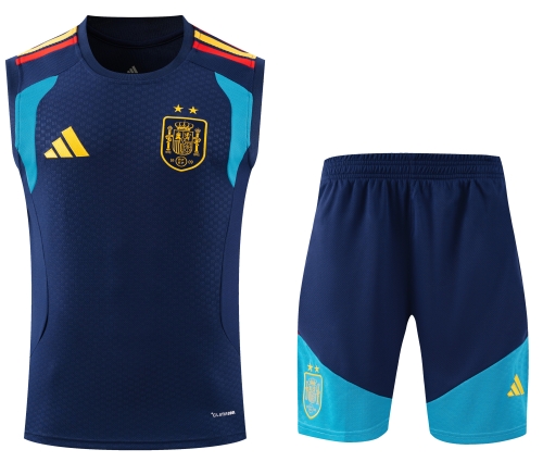 2026/27 Spain Royal Blue Thailand Soccer Training Vest Set-418