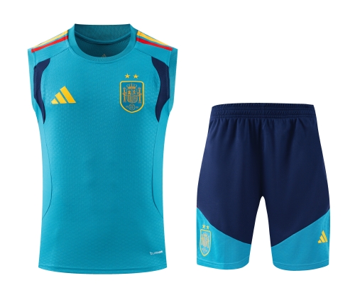 2026/27 Spain Blue Thailand Soccer Training Vest Set-418