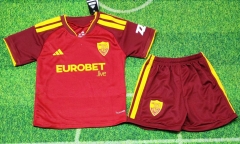 Kids 2026/27 AS Roma Home Red Kids/Youth Soccer Uniform-507/BL